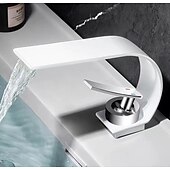 cheap Bathroom Sink Faucets-Bathroom Sink Faucet - Waterfall Electroplated Centerset Single Handle One HoleBath Taps