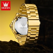 levne Quartz hodinky-OLEVS Muži Křemenný Módní Obchodní Wristwatch Svítící Kalendář Datum týden VODĚODOLNÝ Ocel Hodinky