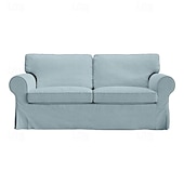 cheap Sofa Cover-2 Seat Sofa Cover or  2 Seat Sofa Bed Cover with Cushion Covers and Backrest Covers For Ektorp Couch Slipcover Washable Furniture Protector  LITB PRIME cover Ektcover