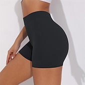 cheap Yoga Shorts &amp; Bikers-Women&#039;s Gym Shorts Yoga Shorts Workout Shorts High Waist Yoga Gym Workout Pilates Shorts Black White Royal Blue Sports Activewear Stretchy Slim