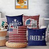 levne Sváteční povlak na polštář-vlastenecké polštáře Den nezávislosti Amerika dekorativní přehazovací povlak na polštáře 4ks měkký čtvercový povlak na polštář povlak na polštář do ložnice obývací pokoj pohovka pohovka křeslo