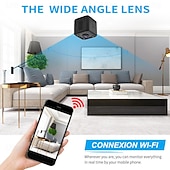 お買い得  屋内IPネットワークカメラ-ミニ Wi-Fi IP カメラ HD 1080p ワイヤレス セキュリティ 監視 マイクロ カメラ ナイトビジョン スマート ホーム スポーツ モニター 内蔵バッテリー