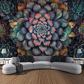 billige Mandala Teppe-mandala bohemske sukkulenter hengende billedvev veggkunst stor billedvev veggmaleri dekor fotografi bakteppe teppe gardin hjem soverom stue dekorasjon