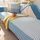 cheap Sofa Blanket-Cotton Linen Sofa Cushion Fabric Anti-slip Cooling Seat Cushion Full Cover Cloth Sofa Cover Cloth L Shaped Sofa Cushion Set