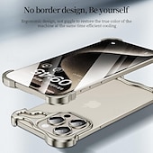 economico Cover per iPhone-telefono Custodia Per iPhone 15 Pro Max Plus iPhone 14 13 12 Pro Max Plus Custodia paraurti senza cornice Staccabile Protezione per obiettivo della fotocamera Resistente agli urti Placcatura Metallo