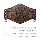 cheap Armor-Medieval Renaissance Armor Outfits Armband Ren Faire Warrior Viking Men&#039;s Viking Halloween Carnival Performance LARP Ren Faire Adults&#039; Vest Waist Belt Arm Guards
