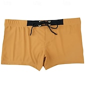 baratos calção de banho boxer masculino-Homens Bermuda de Surf Shorts de Natação Calção Justo de Natação Patchwork Com Cordão Cintura elástica Bloco de cor Conforto Secagem Rápida Curto Feriado Praia Final de semana Moda Casual Branco