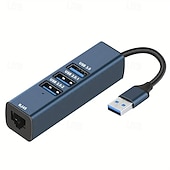 cheap USB Hubs-USB Expander 4-in-1 3.0HUB Splitter Type-c 100 MEgabit Network Card Notebook One Drag Four Expander