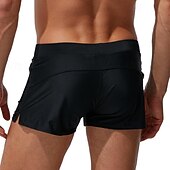 cheap Men's Swim Shorts-Men's Board Shorts Swim Shorts Swim Trunks Drawstring Elastic Waist Plain Comfort Quick Dry Short Holiday Beach Weekend Fashion Casual Black White Micro-elastic