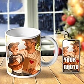 cheap Personalized Gifts-Personalized Photo Gift Mug  Custom Wedding Gift for Couple Wedding Gift Coffee Mugs Cup Custom Ceramic Mug Customizable Mug 11oz