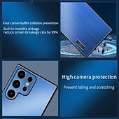 Недорогие Чехлы для Samsung-телефон Кейс для Назначение SSamsung Galaxy S24 S23 S22 S21 Ultra Plus А55 А35 А25 А15 5Г A54 A34 A14 Samsung A13 5G A13 Кейс на заднюю панель Защита от удара ТПУ Металл