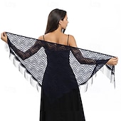 abordables enveloppes d&#039;invité de mariage-écharpe en dentelle ondulée robe de mariée robe de soirée châle en dentelle soirée dansante écharpe polyvalente pour femme