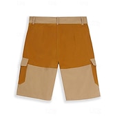 economico Classico-Per uomo Pantaloncini modello cargo Pantaloncini Collage Multi tasca Color Block Indossabile Breve Informale Giornaliero Per eventi Di tendenza Classico Nero Verde
