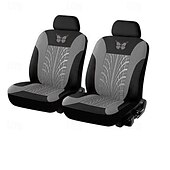 baratos Capas para bancos de automóveis-Fyautoper novas capas de assento de carro de 5/2 lugares com padrão absoluto bordado universal tecido respirável airbag seguro suv assento protetor acessórios