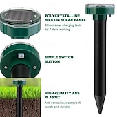 cheap Electric Mosquito Repellers-Solar Ultrasonic Mouse and Snake Repeller – Garden Pest Deterrent with Shock and Vibration, Solar Powered Lawn Protection Device