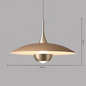 cheap Island Lights-LED Pendant Light Flying Saucer Decorative Light 1-Light 28cm Modern Nordic Style Bedroom Dining Room 110-240V