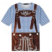 ieftine Îmbrăcăminte grafică-Tricou lederhosen Petrecere Casual Tricou Grafică pentru Bărbați Adulți Imprimare 3D pentru Carnaval Bere Oktoberfest Vacanță Petrecere