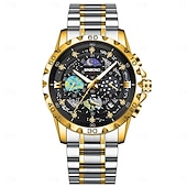 economico Orologi al quarzo-Da uomo Orologio al quarzo Di tendenza Lavoro Orologio da polso Visualizzazione delle fasi lunari Luminoso Calendario Impermeabile Acciaio Guarda