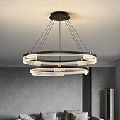 ieftine Lumini pandantive-pandantiv led 1/2 lumina 40/60/80 cm forma sticla transparenta cu design elegant finisaje vopsite stil nordic modern 85-265v reglabil doar cu telecomanda