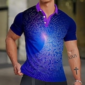 בגדי ריקוד גברים גראפי חולצות פולו חולצת גולף שרוולים קצרים חולצות פולו חולצות עם צווארון יום יומי בגדי נופש Rave Wear תלבושות למסיבה כפתורים הדפסת תלת מימד קיץ אביב סגול זול פולו גיאומטרי לגברים-בגדי ריקוד גברים גראפי חולצות פולו חולצת גולף שרוולים קצרים חולצות פולו חולצות עם צווארון יום יומי בגדי נופש Rave Wear תלבושות למסיבה כפתורים הדפסת תלת מימד קיץ אביב סגול
