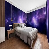 cheap Wallpaper-Cool Wallpapers Wall Mural Galaxy Universe Wallpaper Wall Sticker Covering Print Adhesive Required 3D Effect Canvas Home Décor