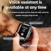 Χαμηλού Κόστους Smartwatch-έξυπνο ρολόι 2,01 ιντσών έξυπνο ρολόι γυμναστικής ρολόι τρεξίματος bluetooth βηματόμετρο υπενθύμισης κλήσεων παρακολούθηση δραστηριότητας συμβατό με android ios γυναίκες άνδρες κλήσεις hands-free αδιάβροχο έλεγχο πολυμέσων