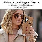 baratos Capa Samsung-telefone Capinha Para Samsung Galaxy S24 Ultra Plus S23 Ultra Plus S22 Plus Ultra S25 Ultra Capa traseira Com Suporte com pulseira Slot para cartão Retro TPU Metal Couro PU