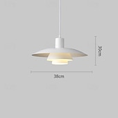 cheap Pendant Lights-LED Pendant Light  Kitchen Island Pendant Lamp 1-Light 30/38 cm Single Design  E27 Metal Painted Finishes Modern Nordic Style Bedroom Office 110-240V