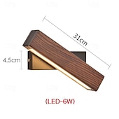 tanie Kinkiety wewnętrzne-Kinkiet led 4w nordycki minimalistyczny drewniany nowoczesny regulowany pasek oświetleniowy restauracja salon kinkiet na werandzie dekoracja korytarza 110-240v