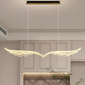 economico Luci a sospensione-lampada a sospensione a led ali d&#039;angelo 1 luce 120 cm acrilico piuma elettrolitico artistico stile nordico caffè sala da pranzo 110-240 v solo dimmerabile con telecomando