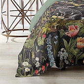 cheap Duvet Cover Sets-Retro Rainforest Rabbit Duvet Cover Set 2-piece Set 3-piece Set Lightweight Soft Short Plush Set Thick Feather Square Bed