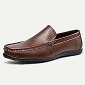 economico Casuale-Per uomo Mocassini e Slip-Ons Mocassini comodi Penny Loafers Di pelle Comodo Antiscivolo Mocassino Marrone chiaro Marrone scuro Nero