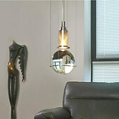 cheap Pendant Lights-LED Pendant Light Glass Ball 1-Light 15 cm Suspension Luminaire Modern Minimalist Creative Personality Meteor Shower Pendant Lamp Bedroom Dining Room 110-240V