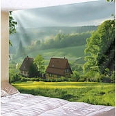 tanie gobelin krajobrazowy-wiejski krajobraz wiszący gobelin sztuka ścienna duży gobelin mural wystrój fotografia tło koc zasłona strona główna sypialnia dekoracja salonu