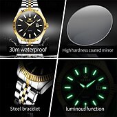 levne Quartz hodinky-nové olevs značka olevs móda jednoduché pánské hodinky quartz svítící kalendář trend luxusní business voděodolné pánské sportovní hodinky