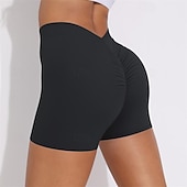 cheap Yoga Shorts &amp; Bikers-Women&#039;s Gym Shorts Yoga Shorts Workout Shorts High Waist Yoga Gym Workout Pilates Shorts Black White Royal Blue Sports Activewear Stretchy Slim