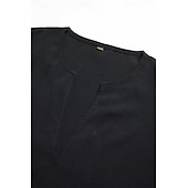 cheap Men&#039;s Casual Shirts-Men&#039;s Shirt Thobe Djellaba Summer Shirt Tunic Shirts Qamis Black / Gray White Dusty Blue Green Long Sleeve Plain V Neck Street Daily Clothing Apparel Cotton Casual Comfortable