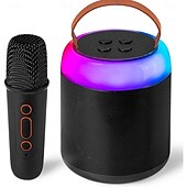 olcso Hangszórók-mini karaoke gép 1 vezeték nélküli mikrofonnal gyerekeknek felnőtteknek hordozható bluetooth hangszórós játék lányoknak és fiúknak 2 4 5 6 7 8 9 10 12 éves lány születésnapi ajándék otthoni partiknak