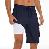 abordables Shorts de Bain pour Hommes-Homme Maillots de bain Shorts de bain Shorts de plage Sports Sortir Week-end Séchage Rapide Course Décontracté Respirant Avec Poches Avec doublure de compression Uni Longueur Genou Gymnastique Tenues