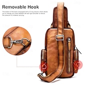 economico Borselli da uomo-Borsa a tracolla vintage in pelle da uomo con multitasche – borsa a tracolla casual da viaggio per lavoro, escursionismo o uso quotidiano