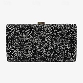 cheap Clutches &amp; Evening Bags-Chic Glitter Evening Clutch with Chain Strap - Elegant Women&#039;s Sparkle Party Purse