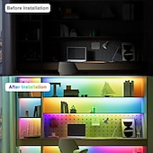 abordables Bandes lumineuses cob-Bande lumineuse RVB étanche Cob 16 pieds 5 m Smart IC flexible DC24 V LED bande lumineuse ws2811 adressable RVB avec contrôleur RF ou contrôleur WiFi adapté pour les fêtes, le bureau, la maison, les