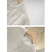 cheap Business Casual-Men's Shirt White Cotton Shirt Casual Shirt Cotton Linen Shirt Plain Vacation Street White Beige Short Sleeve Crew Neck Summer Clothing Apparel Button-Down