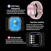 billige Smartarmbånd-696 HK9MINI Smartklokke 1.75 tommers Smart armbånd Smartwatch blåtann Skritteller Samtalepåminnelse Søvnmonitor Kompatibel med Android iOS Dame Herre Håndfri bruk Meldingspåminnelse IP 67 36mm urkasse