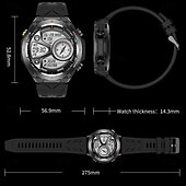 abordables Montres connectées-696 KC82 Montre intelligente 1.45 pouce Smartwatch Montre Connectée Bluetooth ECG + PPG Podomètre Rappel d&#039;Appel Compatible avec Android iOS Femme Hommes Mode Mains-Libres Rappel de Message IP 67
