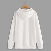 abordables Sudaderas y Sudaderas Elite para Hombres-Hombre Sudadera Negro Blanco Con Capucha Plano Deporte Diario Festivos Algodón Ropa de calle Fresco Casual Primavera &amp; Otoño Ropa Sudaderas con capucha Sudaderas Manga Larga