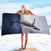 economico set di asciugamani da spiaggia-telo mare oversize 100% microfibra 35&quot;x70&quot;, telo mare grande per adolescenti e adulti, asciugatura rapida, assorbente, morbido, versatile per viaggi, bagno e piscina, regalo per le vacanze 160x80 cm