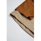 abordables Vacances-Homme Shorts cargo Shorts Shorts en Lin Shorts d'été Patchwork Avec Poches Bloc de Couleur Couleur Pleine Confort Respirant Court Occasionnel Quotidien Extérieur Mode Designer Vert Kaki Non Elastique