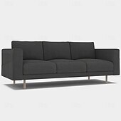 baratos Cobertura de Sofa-Capa de Sofá de 3 Lugares 100% Algodão Sólida Almofadada