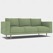 baratos Cobertura de Sofa-Capa de Sofá de 3 Lugares 100% Algodão Sólida Almofadada